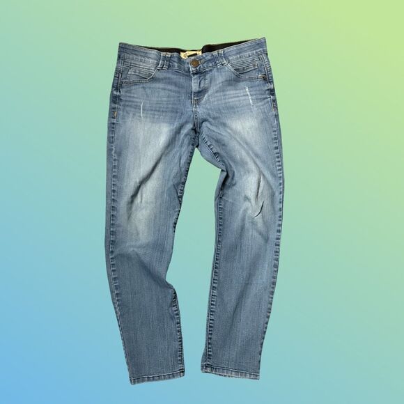 Democracy AbSolution Booty Lift Distressed Ankle Crop Jeans Size 10 34x26 #127 - Picture 6 of 6